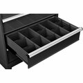 Global Industrial Dividers for 8inH Drawer of Modular Drawer Cabinet 36inWx24inD, Black 316074